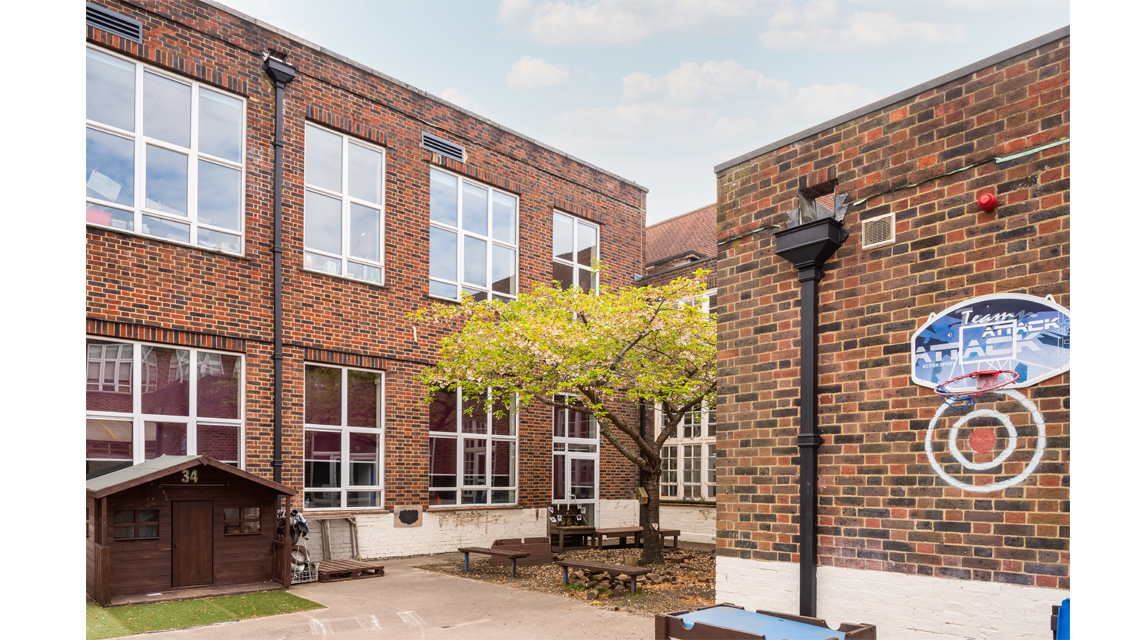 Cascade Cast Iron Effect Installed At Fryent Primary School London